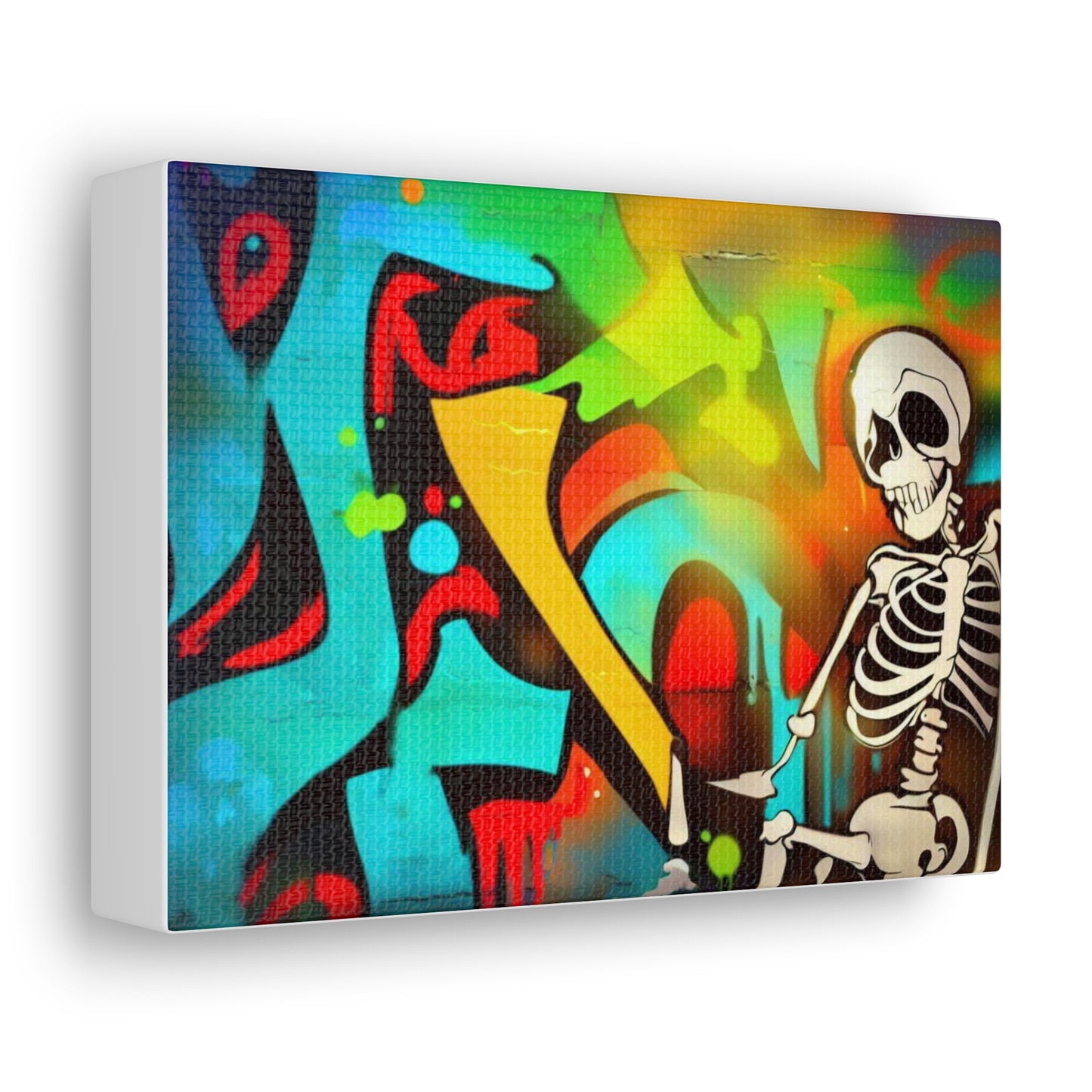 Halloween art, Skeleton canvas prints, Graffiti Halloween, Scary Halloween decor, Halloween home decor, Halloween wall, Gothic wall decor, Canvas Gallery Wraps - SaviTraviDesigns