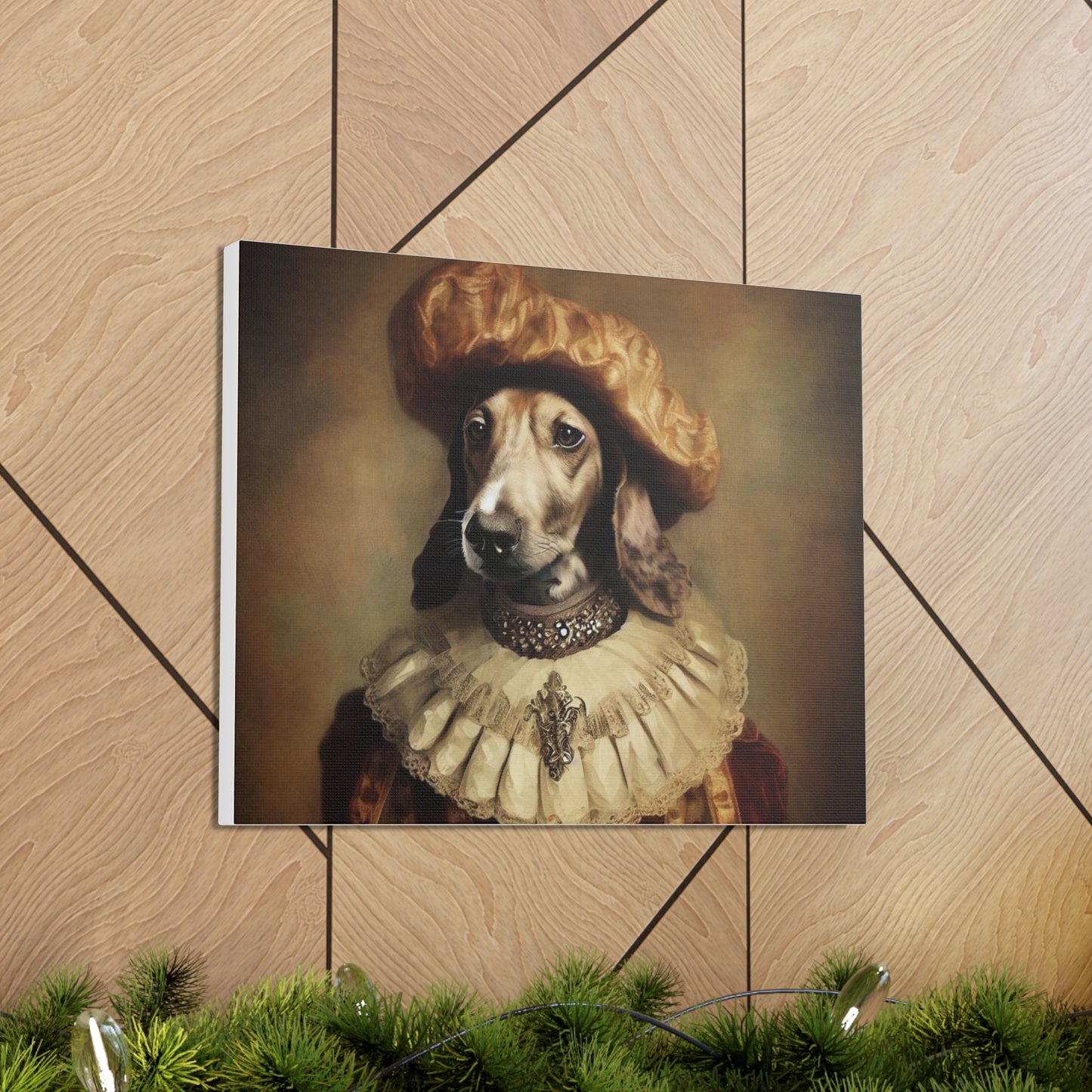 Fancy Dog, Canvas Dog Art, Dog Wall Art, Canine Canvas Art, Canvas Gallery Wraps