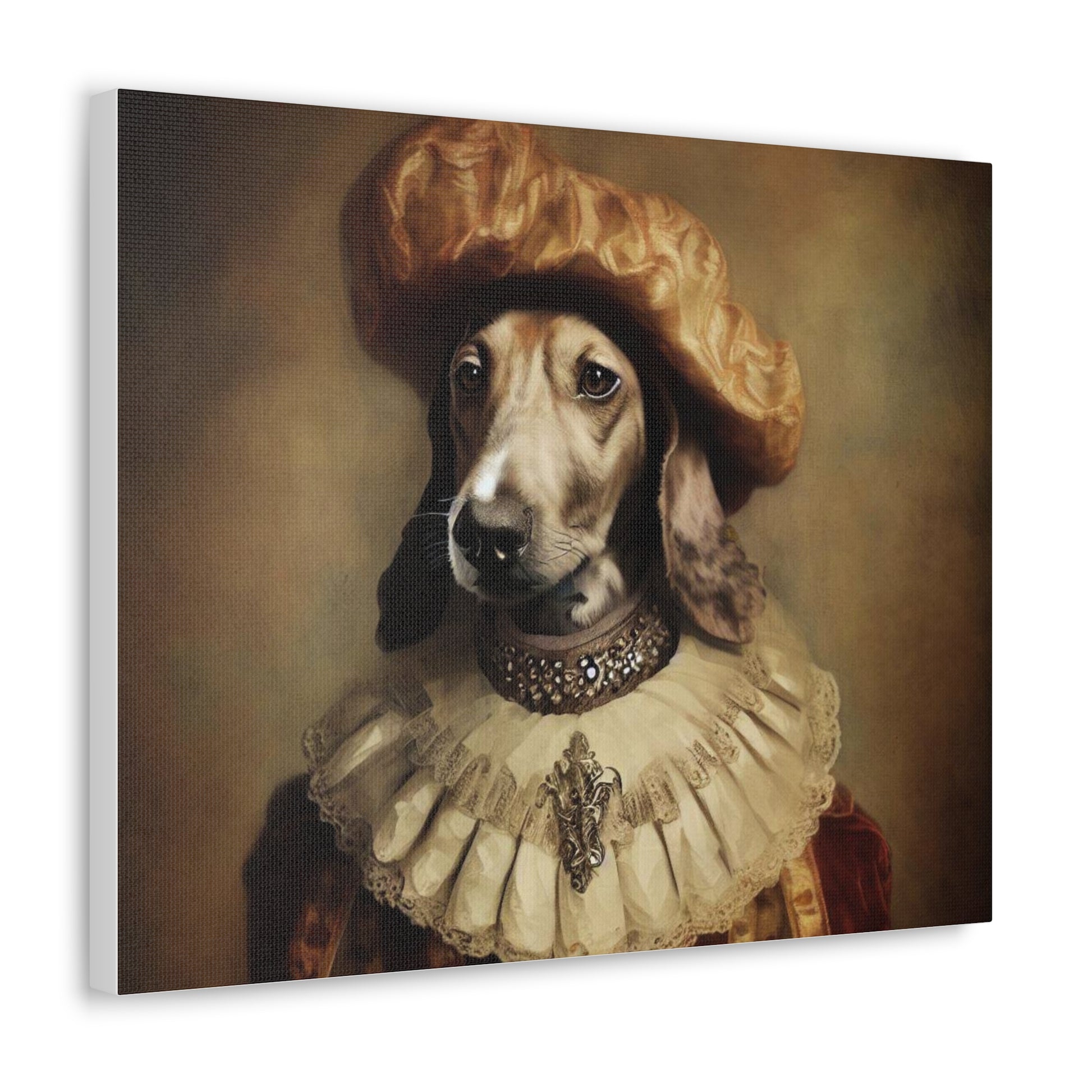 Fancy Dog, Canvas Dog Art, Dog Wall Art, Canine Canvas Art, Canvas Gallery Wraps