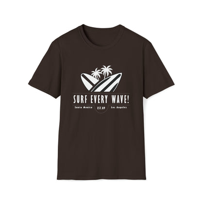 Surf Every Wave |Beach Lifestyle Shirts | Summer Vibe Apparel Dark Chocolate