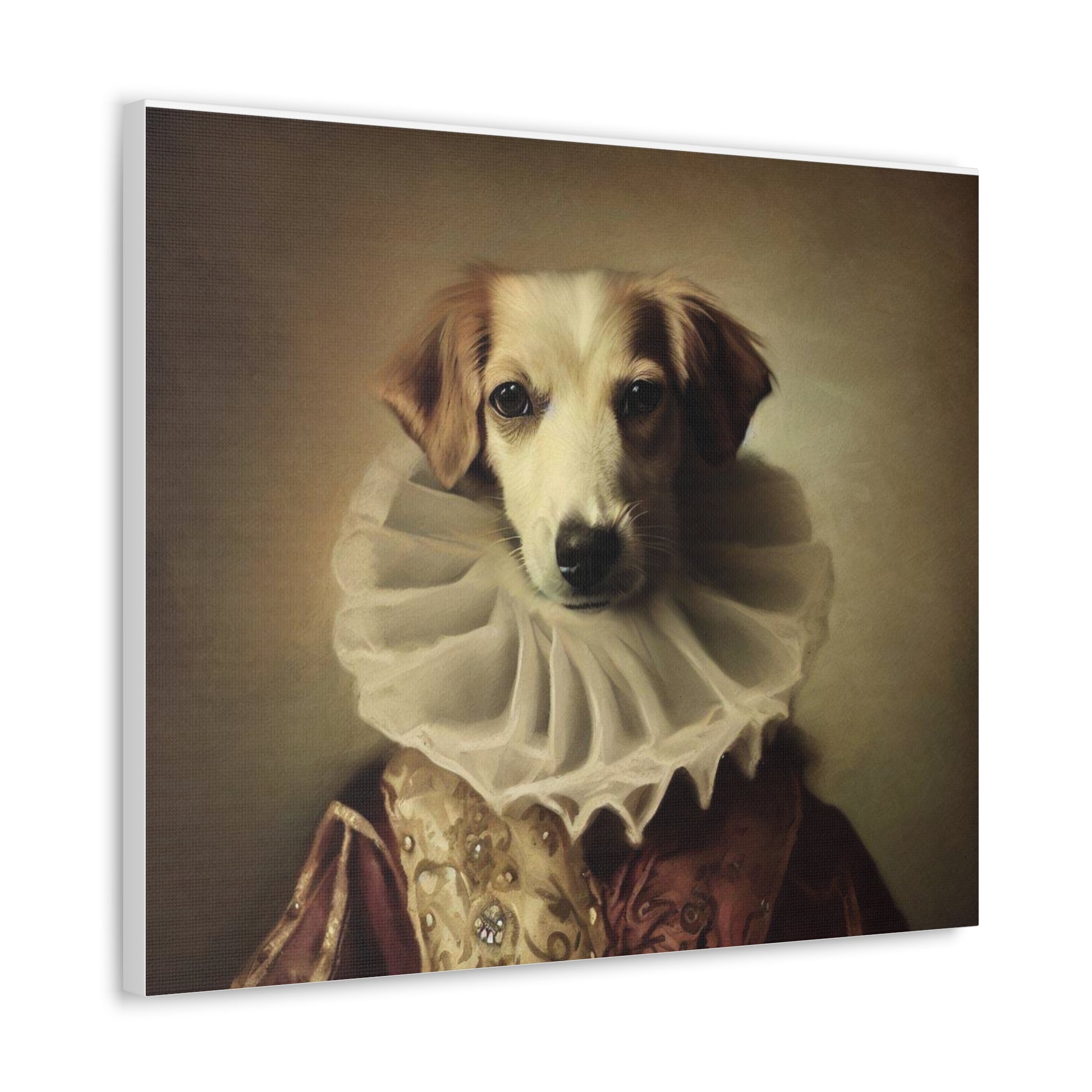 Fancy Dog, Canvas Dog Art, Dog Wall Art, Canine Canvas Art, Canvas Gallery Wraps