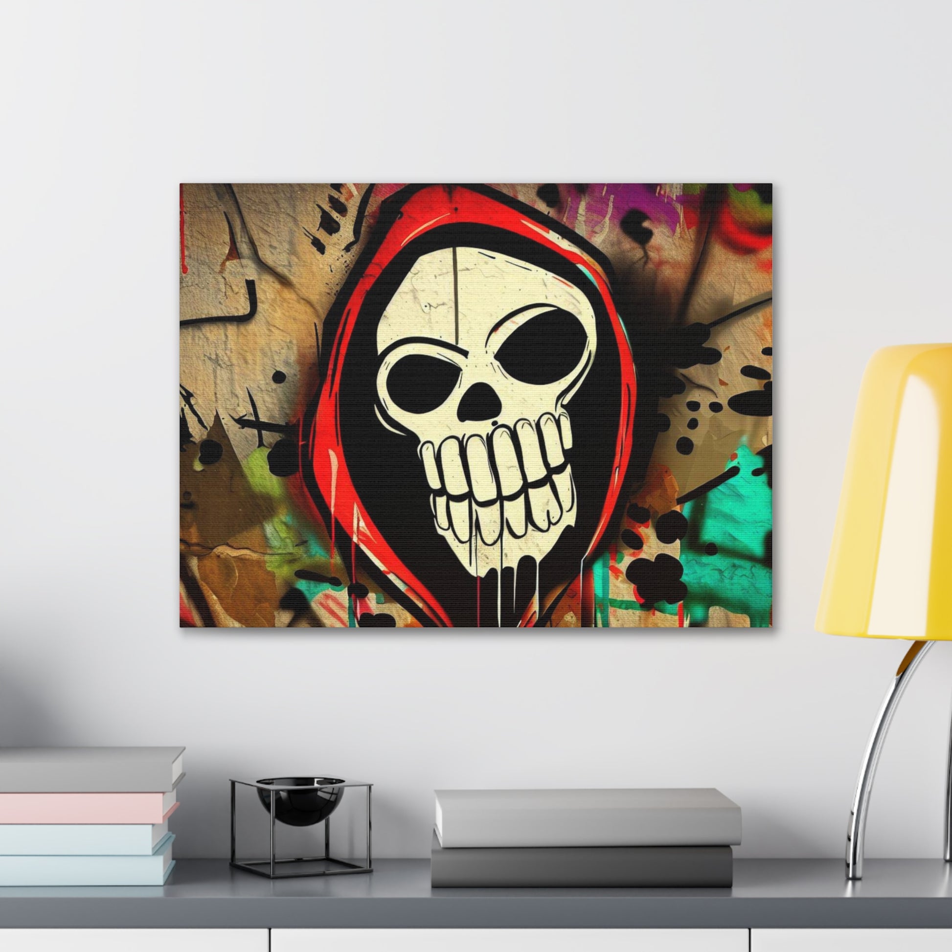 Halloween art, Skeleton canvas prints, Scary Halloween decor, Halloween home decor, Halloween wall, Gothic wall decor, Canvas Gallery Wraps - SaviTraviDesigns