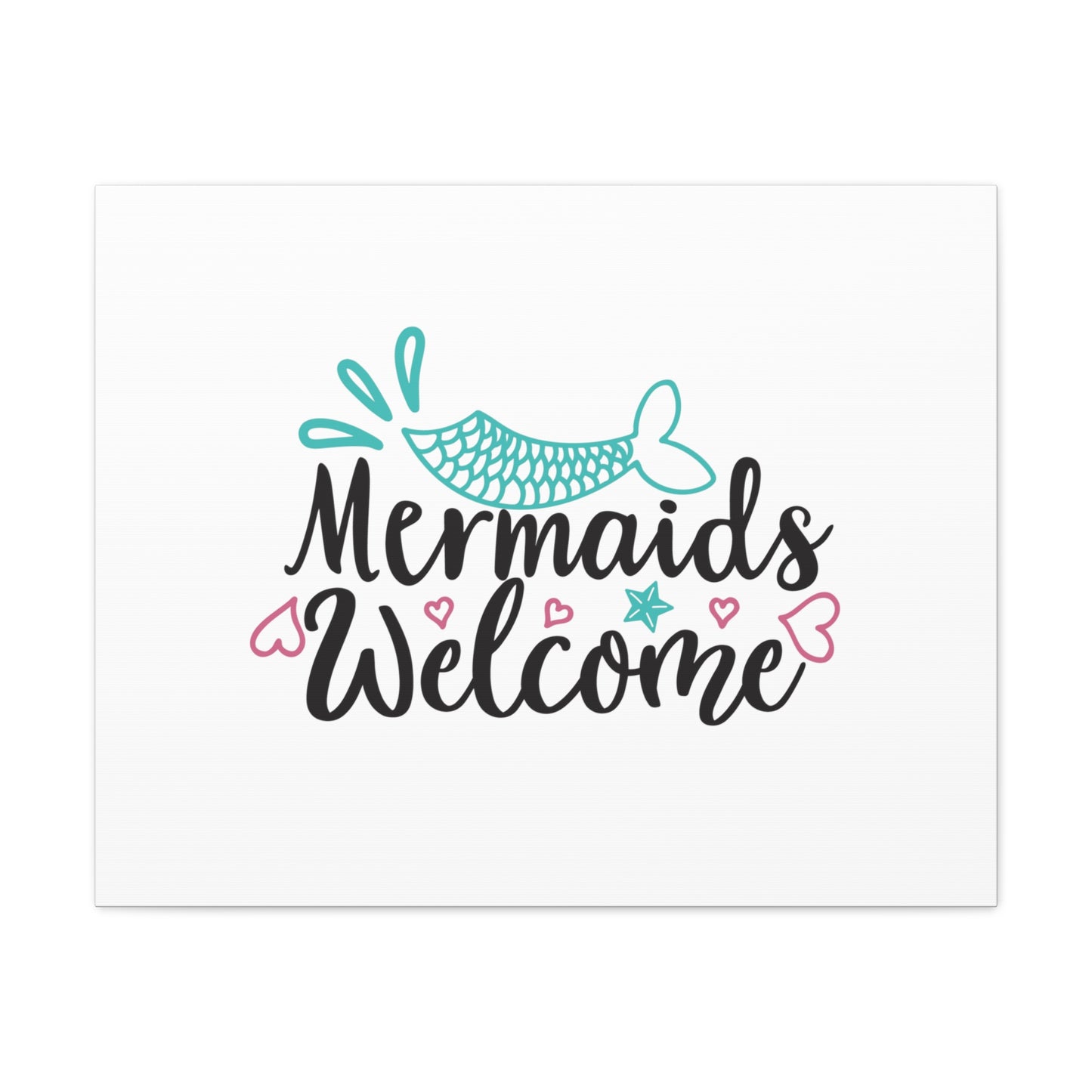 Mermaids Welcome, Mermaid Wall Art, Coastal Mermaid Decor, Beach House Mermaid Signs, Nautical Mermaid Decor, Mermaid Nursery Wall Decor - SaviTraviDesigns