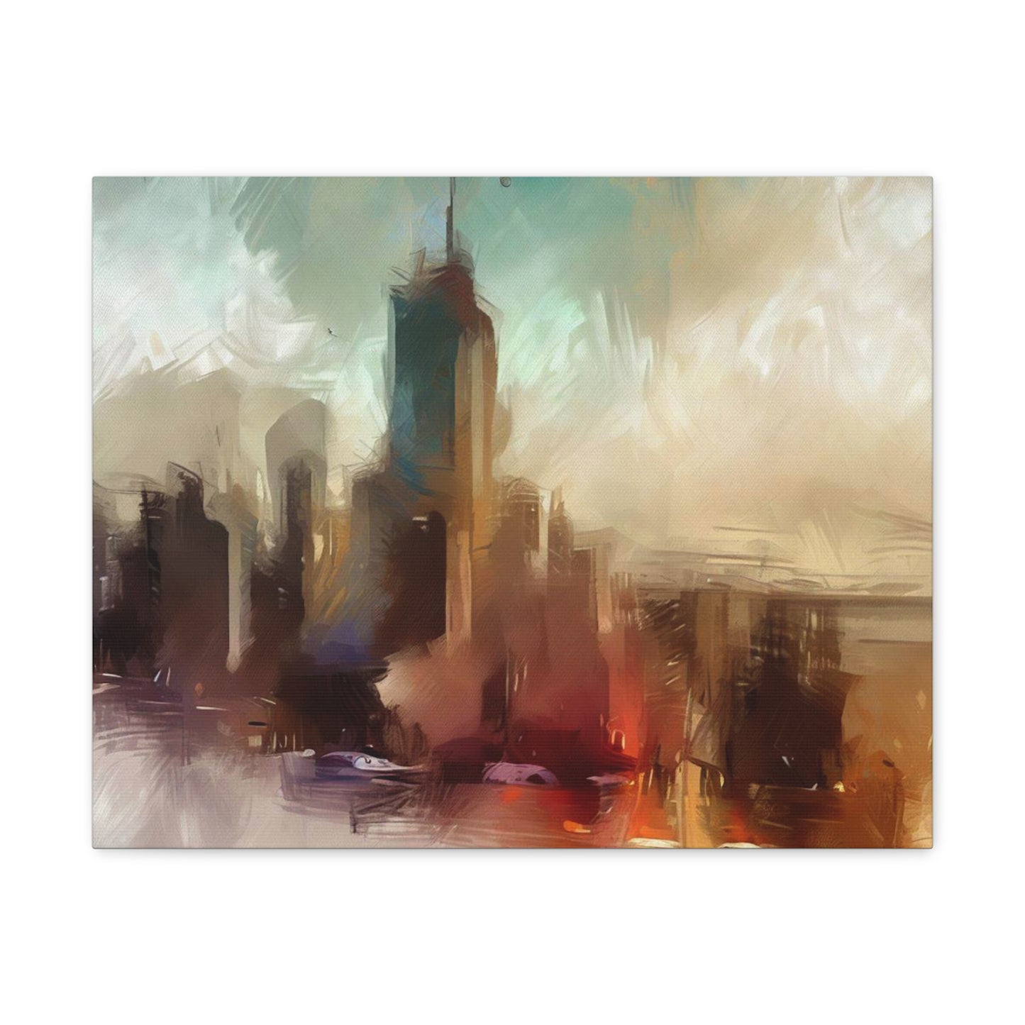 Cityscape wall art, city wall art, city art, Canvas Gallery Wraps 20″ x 16″ Premium Gallery Wraps (1.25″)