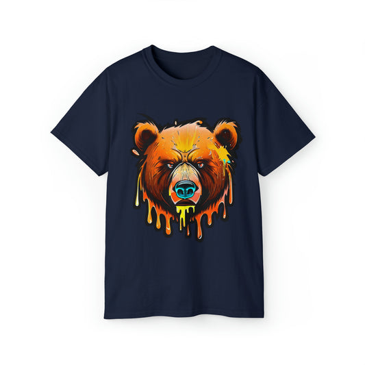 Graffiti Graphic Shirt, Street Art, Urban Art, Unisex Ultra Cotton Tee, Orange Bear - SaviTraviDesigns