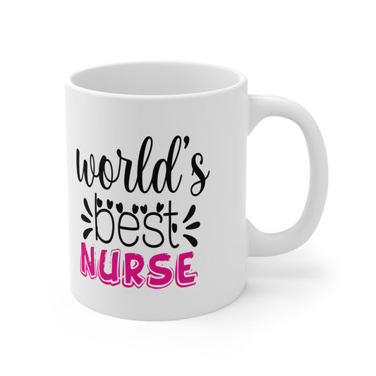 World's Best Nurse, Nurse Coffee Mugs, Coffee Mugs with Art, Unique Mug Designs, Custom Graphic Mugs, Artistic Coffee Cups, Trendy Mug Patterns - SaviTraviDesigns