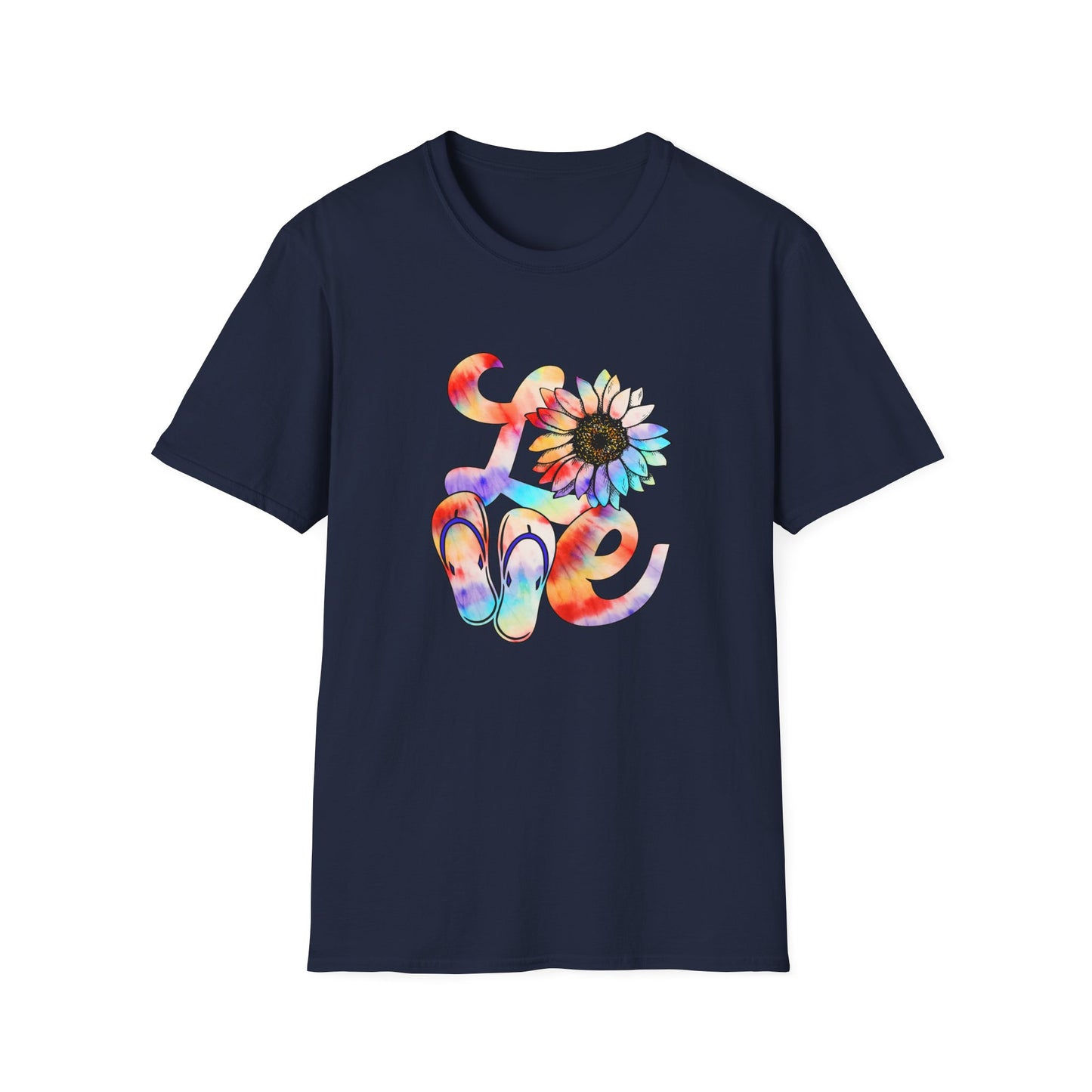 Beach Love Beachwear Graphic T Shirt Navy