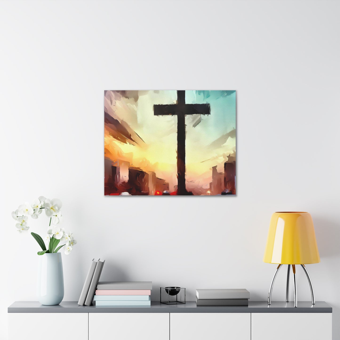 Christian wall art, Cross wall art, City art, Canvas Gallery Wraps - SaviTraviDesigns