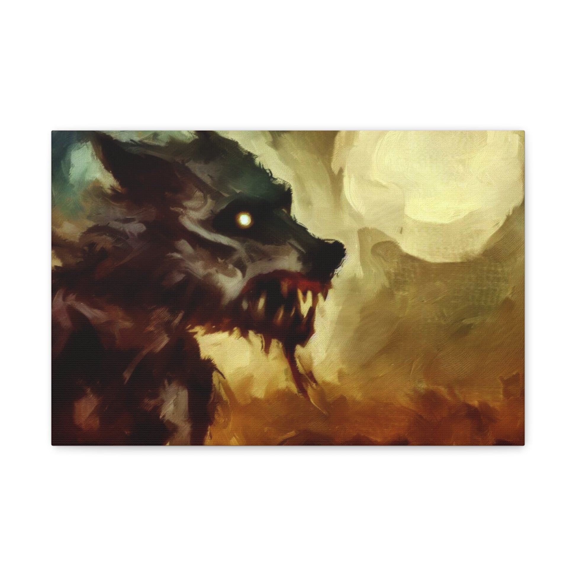 Halloween art, Werewolf canvas prints, Scary Halloween decor, Halloween home decor, Halloween wall, Gothic wall decor, Canvas Gallery Wraps - SaviTraviDesigns