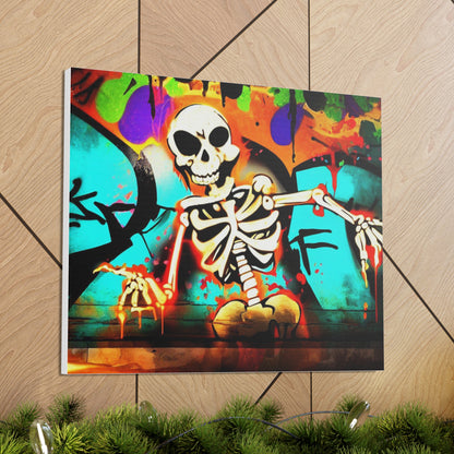 Halloween art, Skeleton canvas prints, Scary Halloween decor, Halloween home decor, Halloween wall, Gothic wall decor, Canvas Gallery Wraps - SaviTraviDesigns