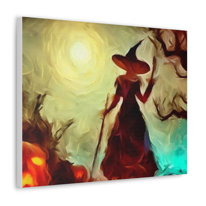 Halloween art, Witch canvas prints, Scary Halloween decor, Halloween home decor, Halloween wall, Gothic wall decor, Canvas Gallery Wraps - SaviTraviDesigns