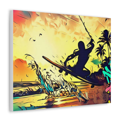 Kiteboarding, Graffiti art prints, Street art canvas, Urban art decor, Graffiti-style wall art, Graffiti canvas prints, Street art posters - SaviTraviDesigns