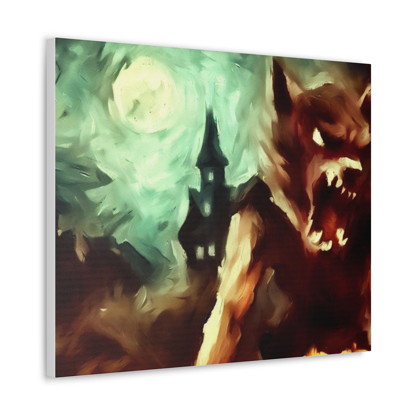 Halloween art, Werewolf canvas prints, Scary Halloween decor, Halloween home decor, Halloween wall, Gothic wall decor, Canvas Gallery Wraps - SaviTraviDesigns