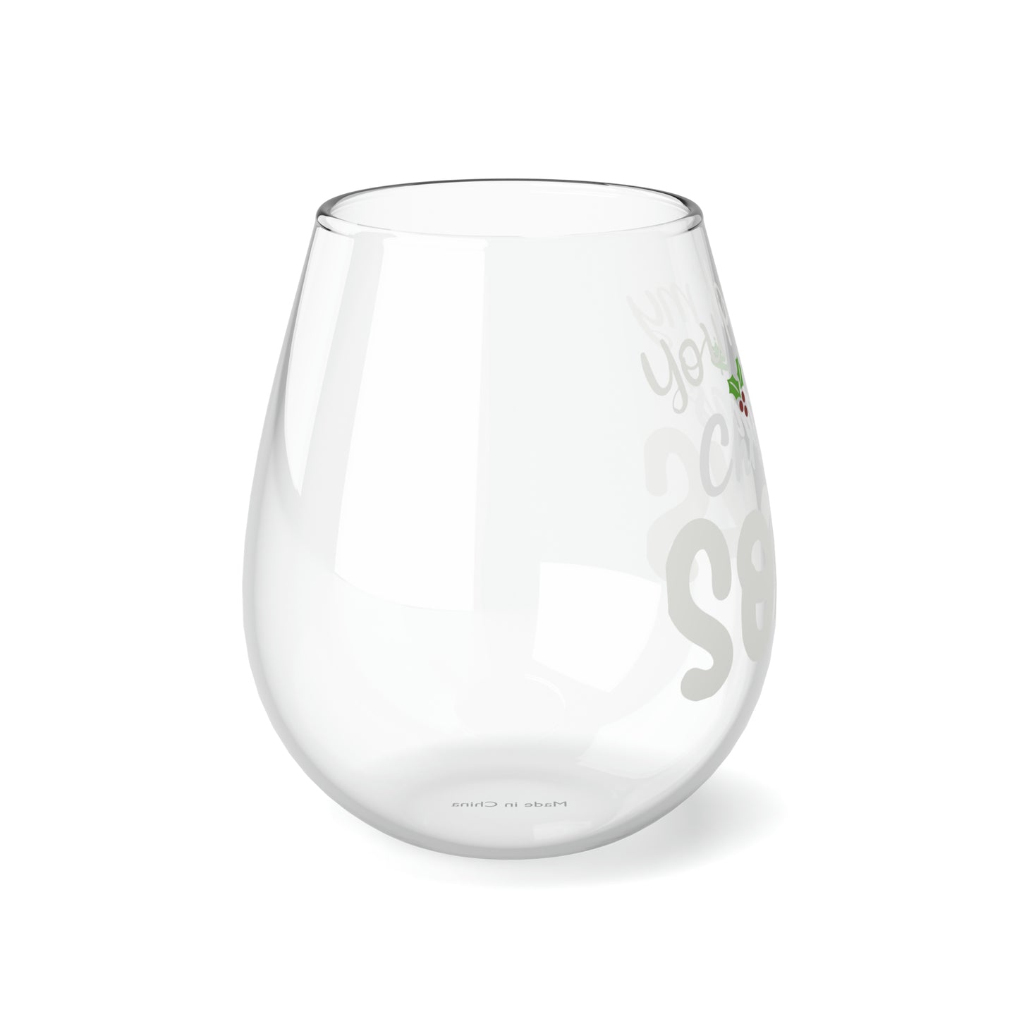 Rock My Christmas Socks, Wine Lover stemless, Unique stemless wine glass, Trendy wine glass, Wine glass gift ideas, Stemless Wine Glass - SaviTraviDesigns