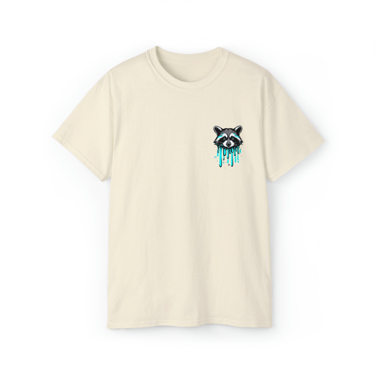 Raccoon Shirt, Graffiti Print Shirt, Unisex Ultra Cotton Tee, Blue Raccoon - SaviTraviDesigns