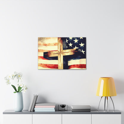 Christian wall art, Flag wall art, Canvas Gallery Wraps - SaviTraviDesigns