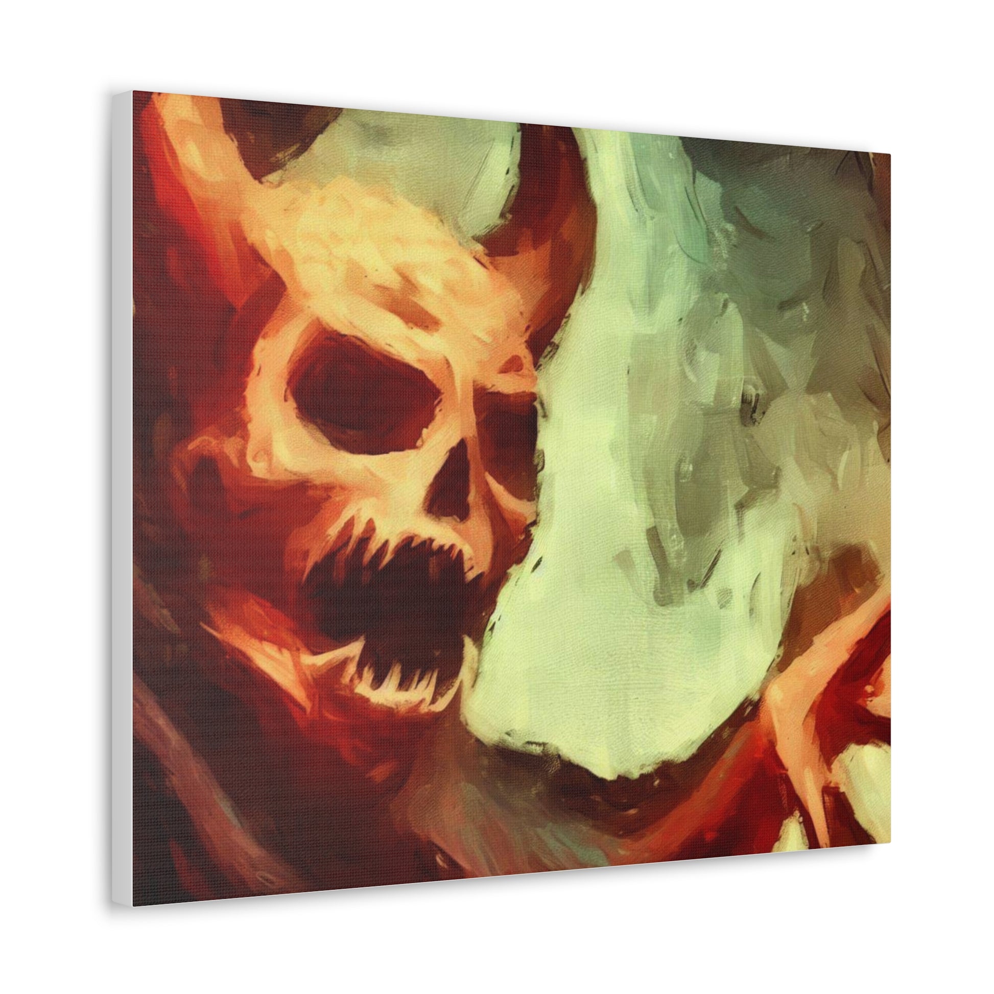 Halloween art, Demon canvas prints, Scary Halloween decor, Halloween home decor, Halloween wall, Gothic wall decor, Canvas Gallery Wraps - SaviTraviDesigns