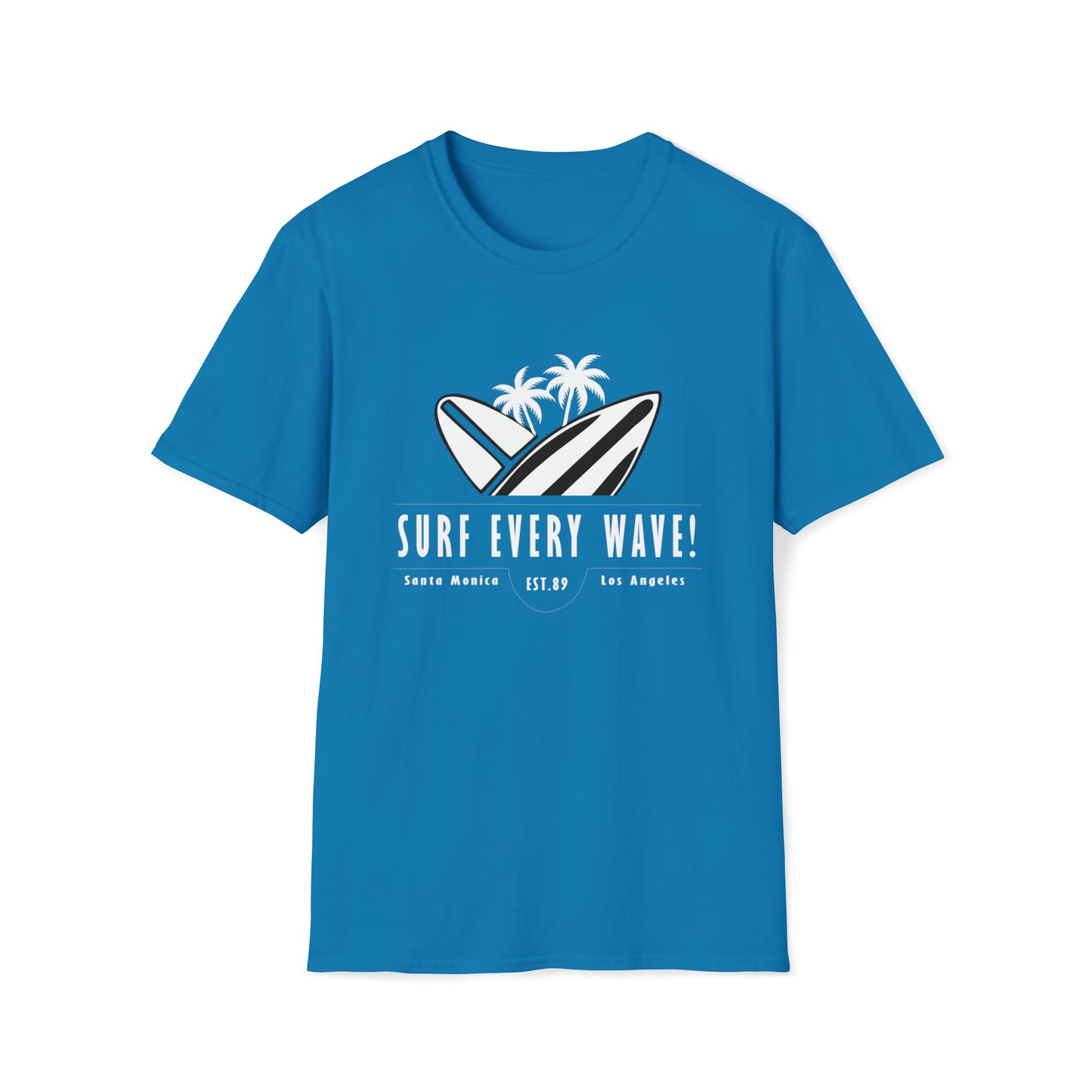 Surf Every Wave |Beach Lifestyle Shirts | Summer Vibe Apparel Sapphire