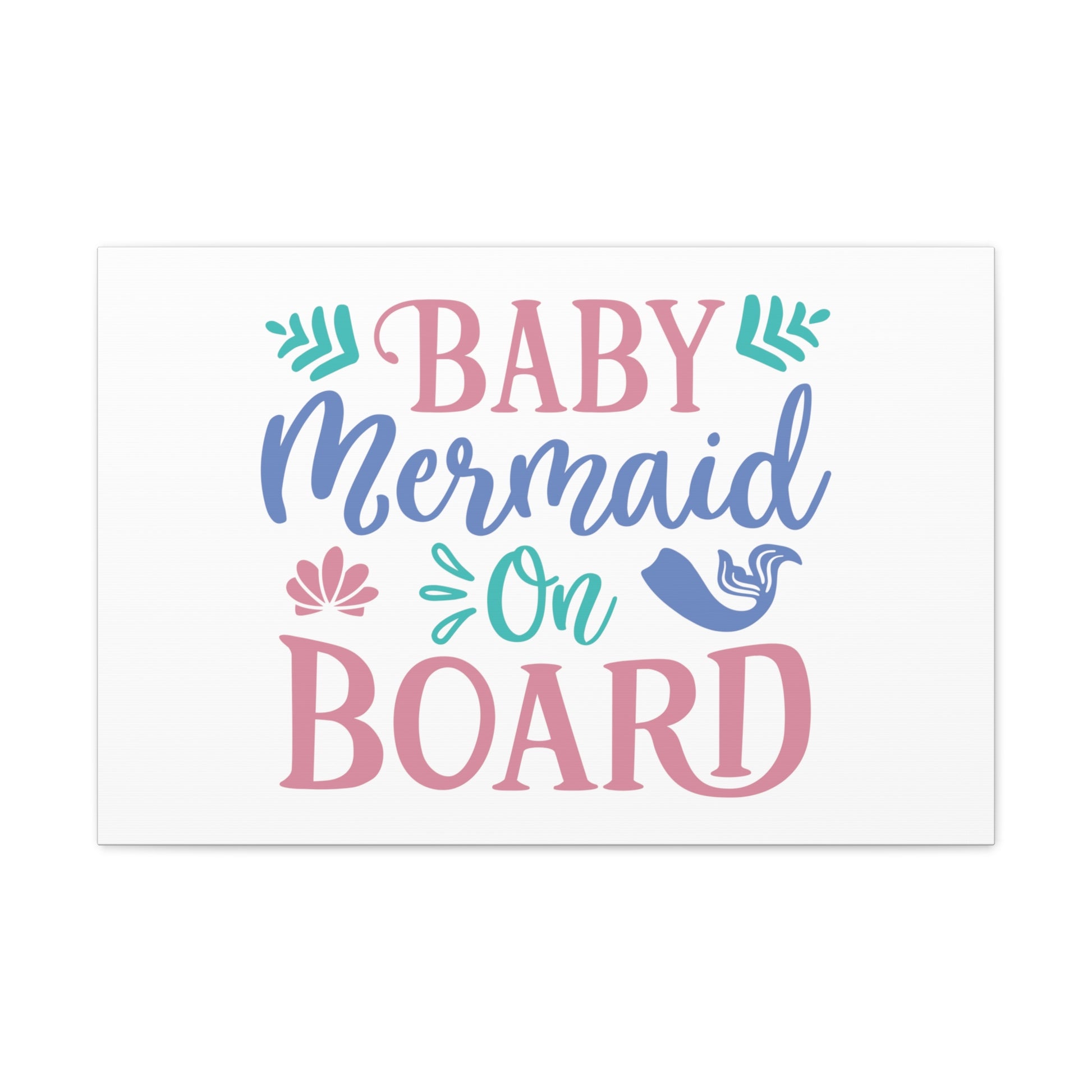 Baby Mermaid On Board, Mermaid Wall Art, Coastal Mermaid Decor, Beach House Mermaid Signs, Nautical Mermaid Decor, Mermaid Nursery Wall Decor - SaviTraviDesigns