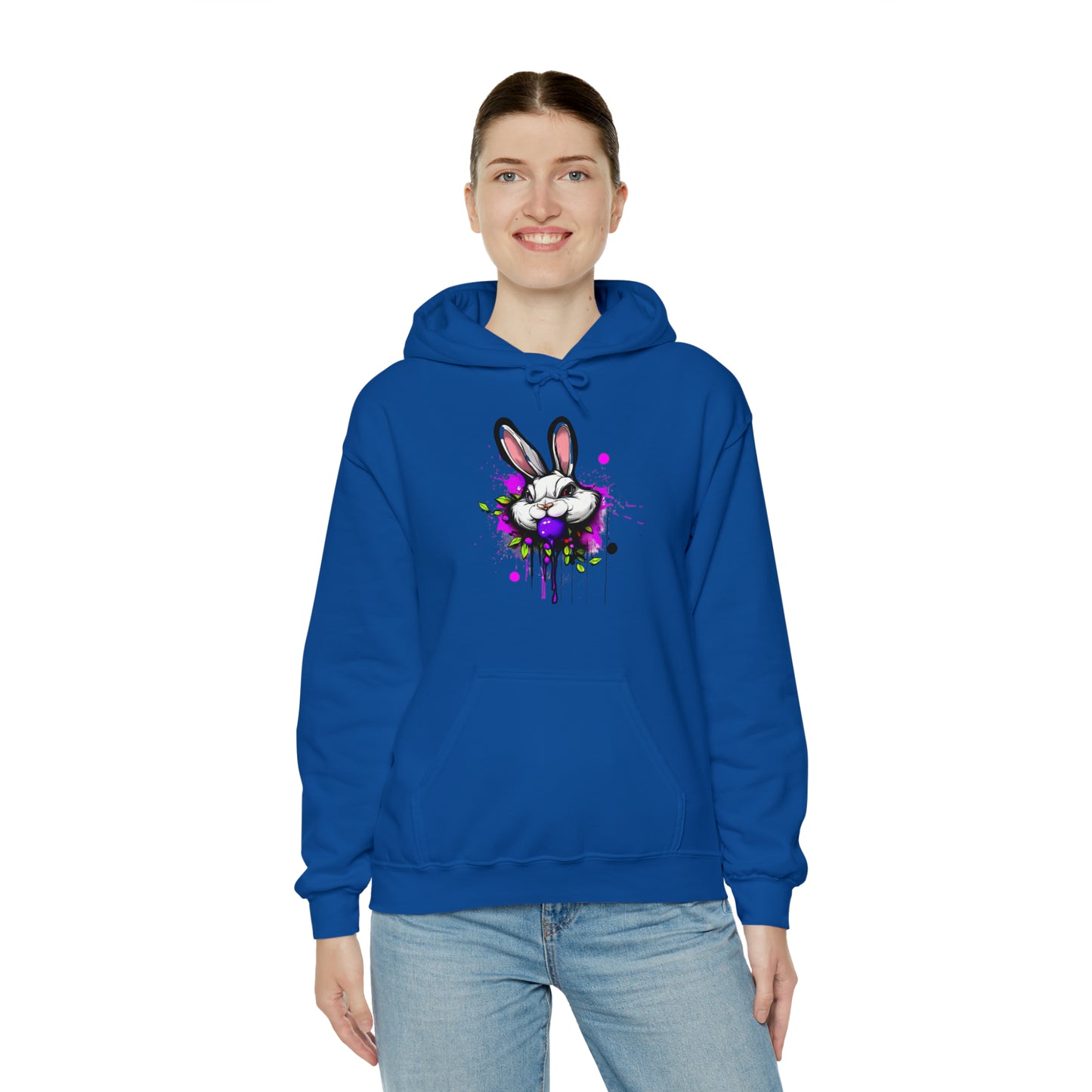 Bunny Hoodie, Graffiti Hoodie, Graffiti Sweatshirt, Bunny Urban art, Hooded Sweatshirt