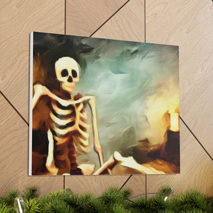 Halloween art, Skeleton canvas prints, Scary Halloween decor, Halloween home decor, Halloween wall, Gothic wall decor, Canvas Gallery Wraps - SaviTraviDesigns