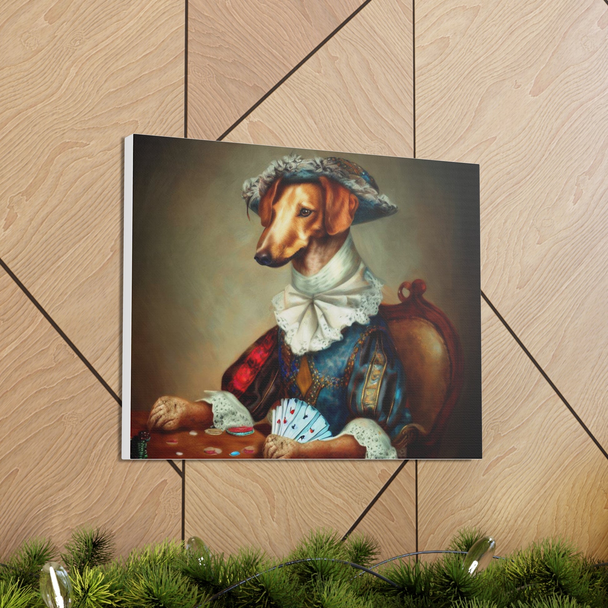 Fancy Dog, Canvas Dog Art, Dog Wall Art, Canine Canvas Art,Canvas Gallery Wraps, Pet Art, King Dog - SaviTraviDesigns