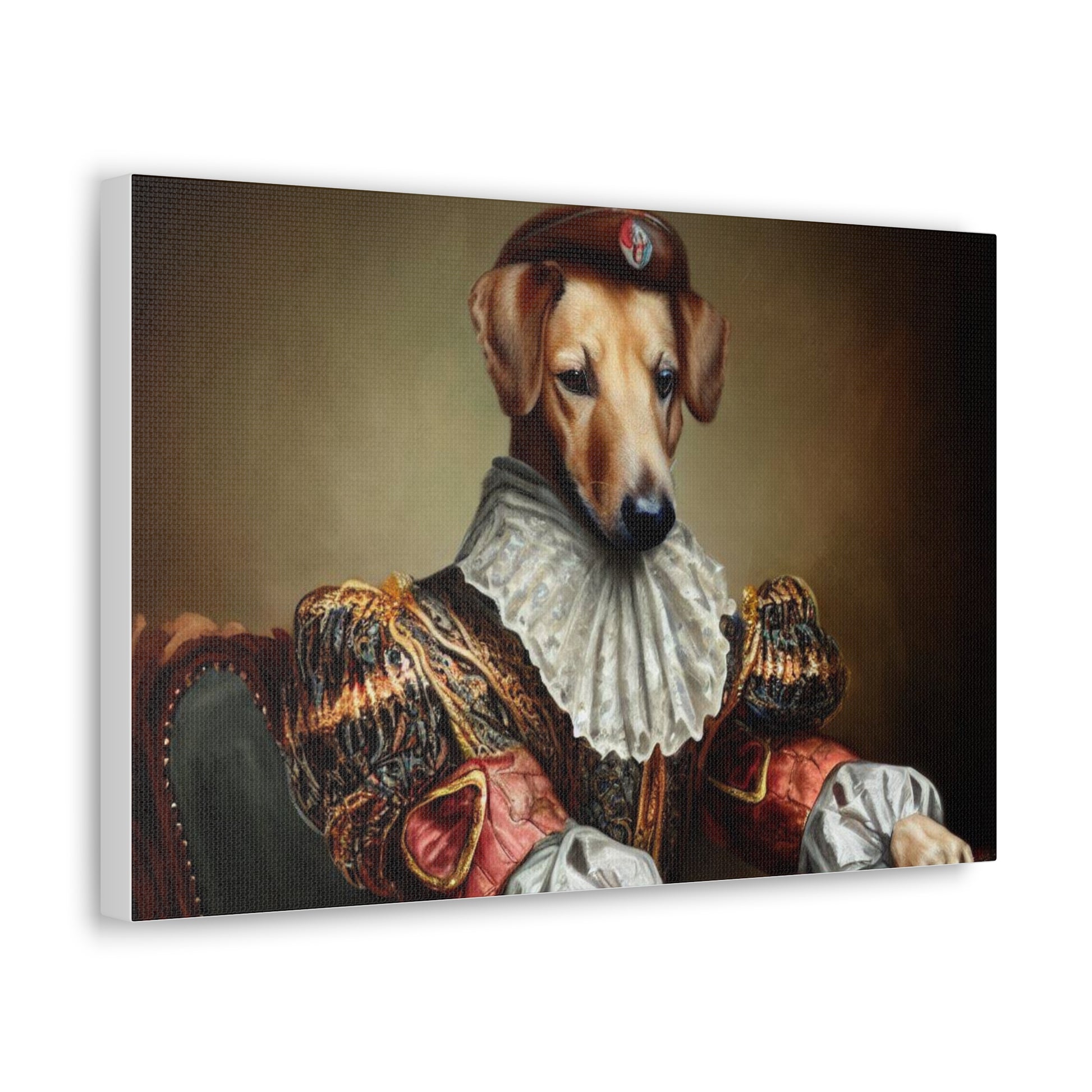 Fancy Dog, Canvas Dog Art, Dog Wall Art, Canine Canvas Art, Canvas Gallery Wraps