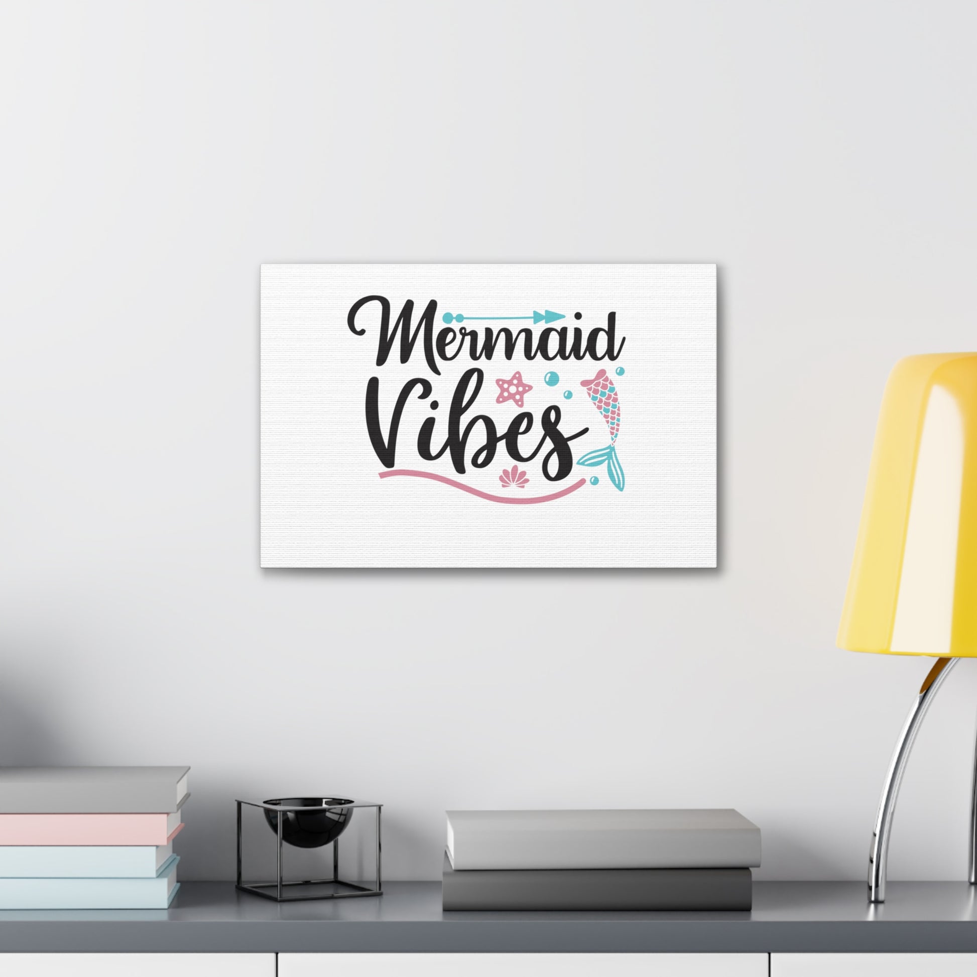 Mermaid Vibes, Mermaid Wall Art, Coastal Mermaid Decor, Beach House Mermaid Signs, Nautical Mermaid Decor, Mermaid Nursery Wall Decor - SaviTraviDesigns