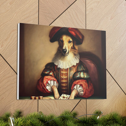 Fancy Dog, Canvas Dog Art, Dog Wall Art, Canine Canvas Art,Canvas Gallery Wraps, Pet Art - SaviTraviDesigns