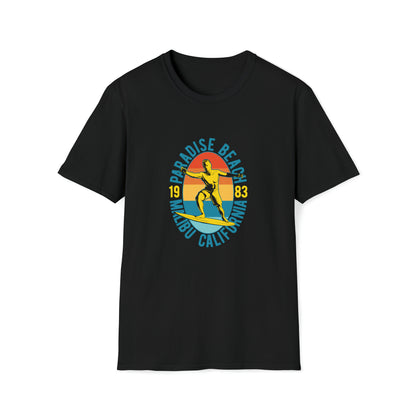 Paradise Beach Malibu |Beach Lifestyle Shirts | Summer Vibe Apparel Black