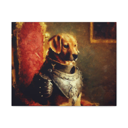 Fancy Dog, Canvas Dog Art, Dog Wall Art, Canine Canvas Art,Canvas Gallery Wraps, Pet Art, King Dog 20″ x 16″ Premium Gallery Wraps (1.25″)