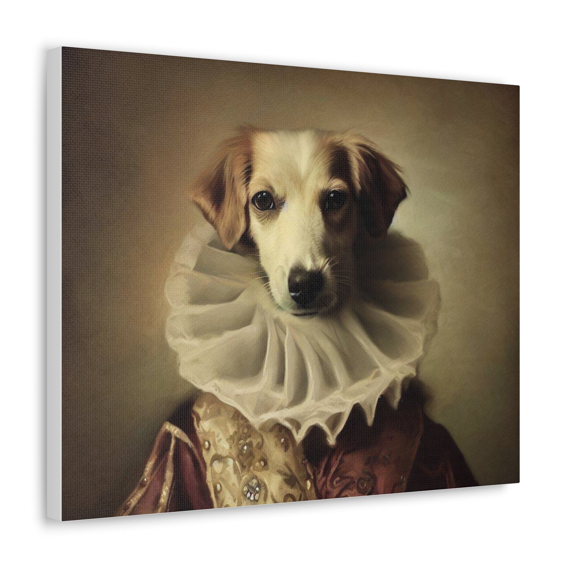 Fancy Dog, Canvas Dog Art, Dog Wall Art, Canine Canvas Art, Canvas Gallery Wraps