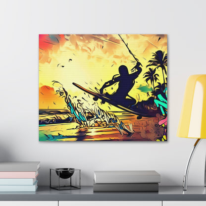 Kiteboarding, Graffiti art prints, Street art canvas, Urban art decor, Graffiti-style wall art, Graffiti canvas prints, Street art posters - SaviTraviDesigns