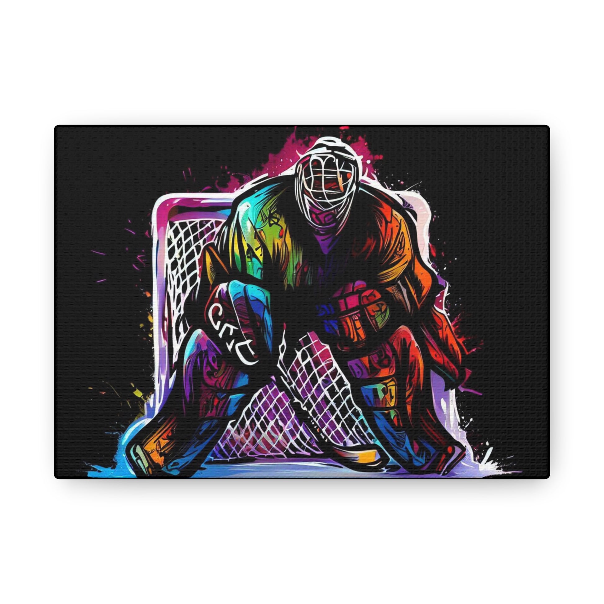 Hockey Canvas print, Graffiti canvas prints, Spray can art paintings, Street art canvas art, Urban graffiti artwork, Graffiti wall decor 7" x 5" Premium Gallery Wraps (1.25″)