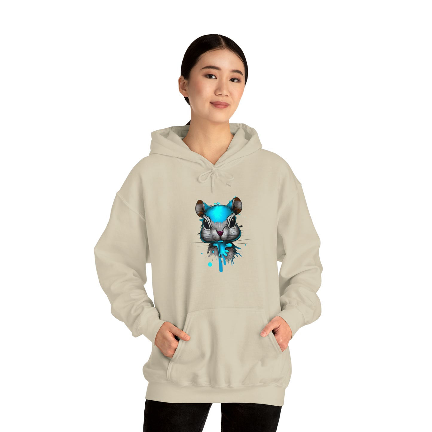 Graffiti Hoodie, Graffiti Sweatshirt,Squirrel hoodie, Urban Art Hooded Sweatshirt, Blue, - SaviTraviDesigns