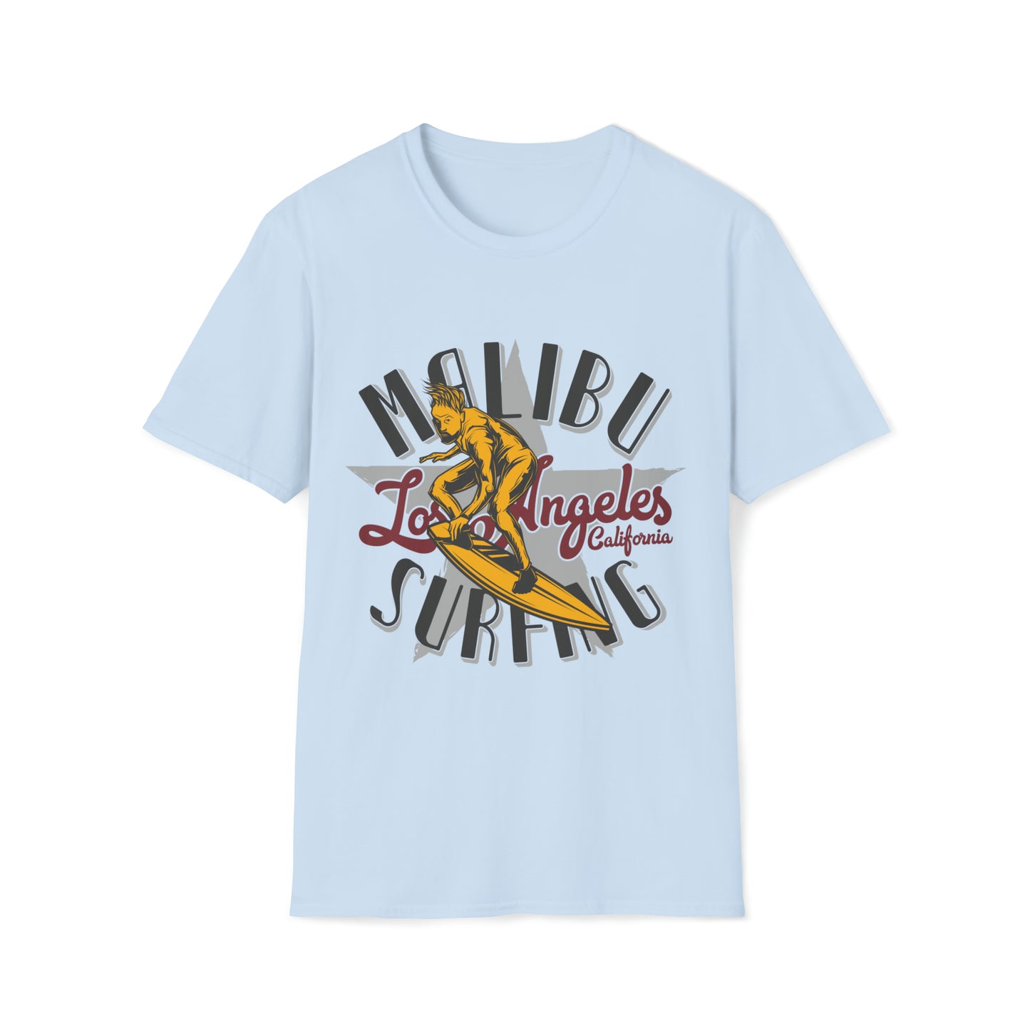 Malibu Surfing, Beachwear Graphics, Tropical T-Shirt Designs, Ocean-Inspired Shirts, Surfing Graphics, Sun and Sand Apparel, Summer Wardrobe Essentials - SaviTraviDesigns