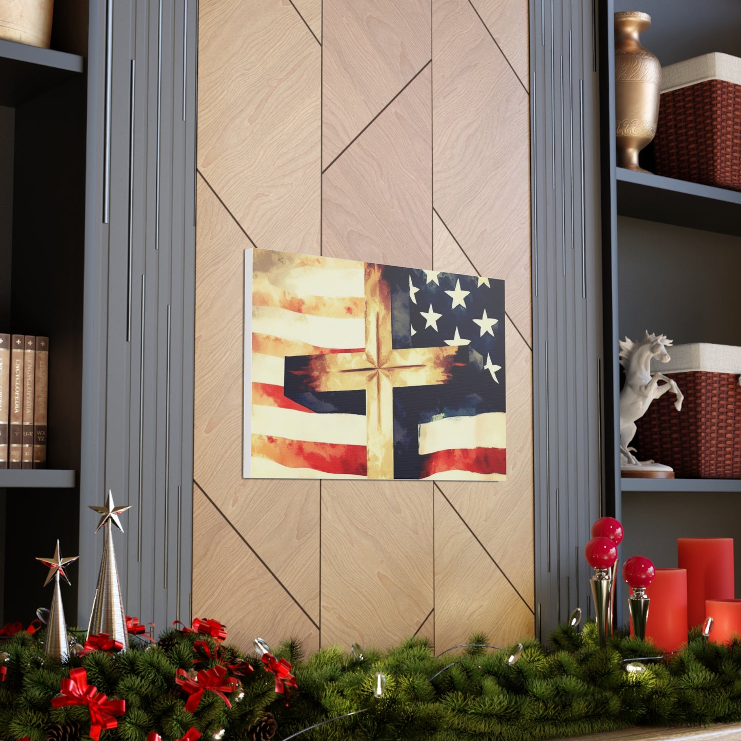 Christian wall art, Flag wall art, Canvas Gallery Wraps - SaviTraviDesigns