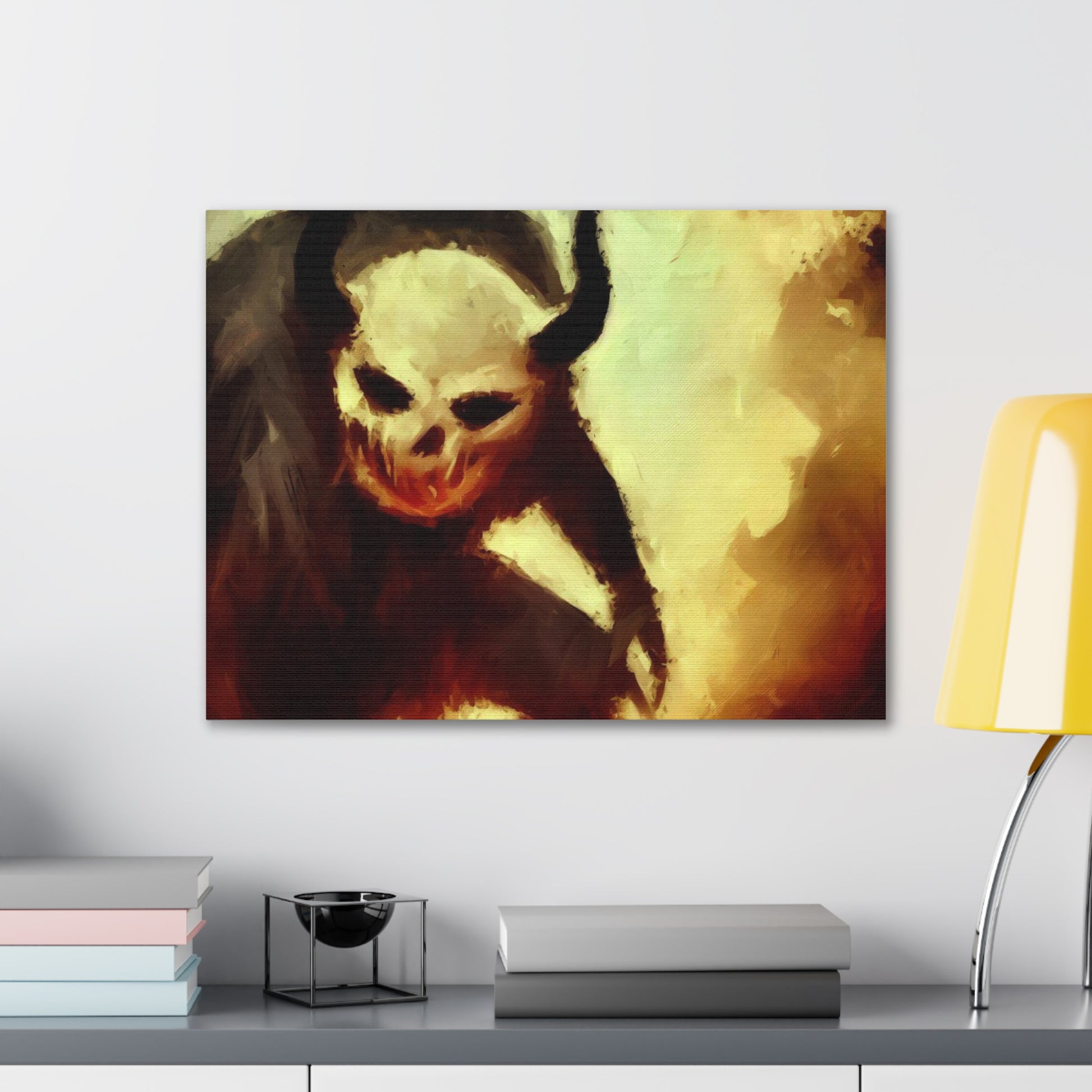 Halloween art, Demon canvas prints, Scary Halloween decor, Halloween home decor, Halloween wall, Gothic wall decor, Canvas Gallery Wraps - SaviTraviDesigns