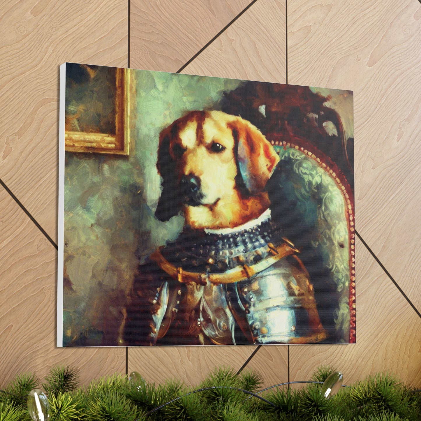 Fancy Dog, Canvas Dog Art, Dog Wall Art, Canine Canvas Art, Canvas Gallery Wraps