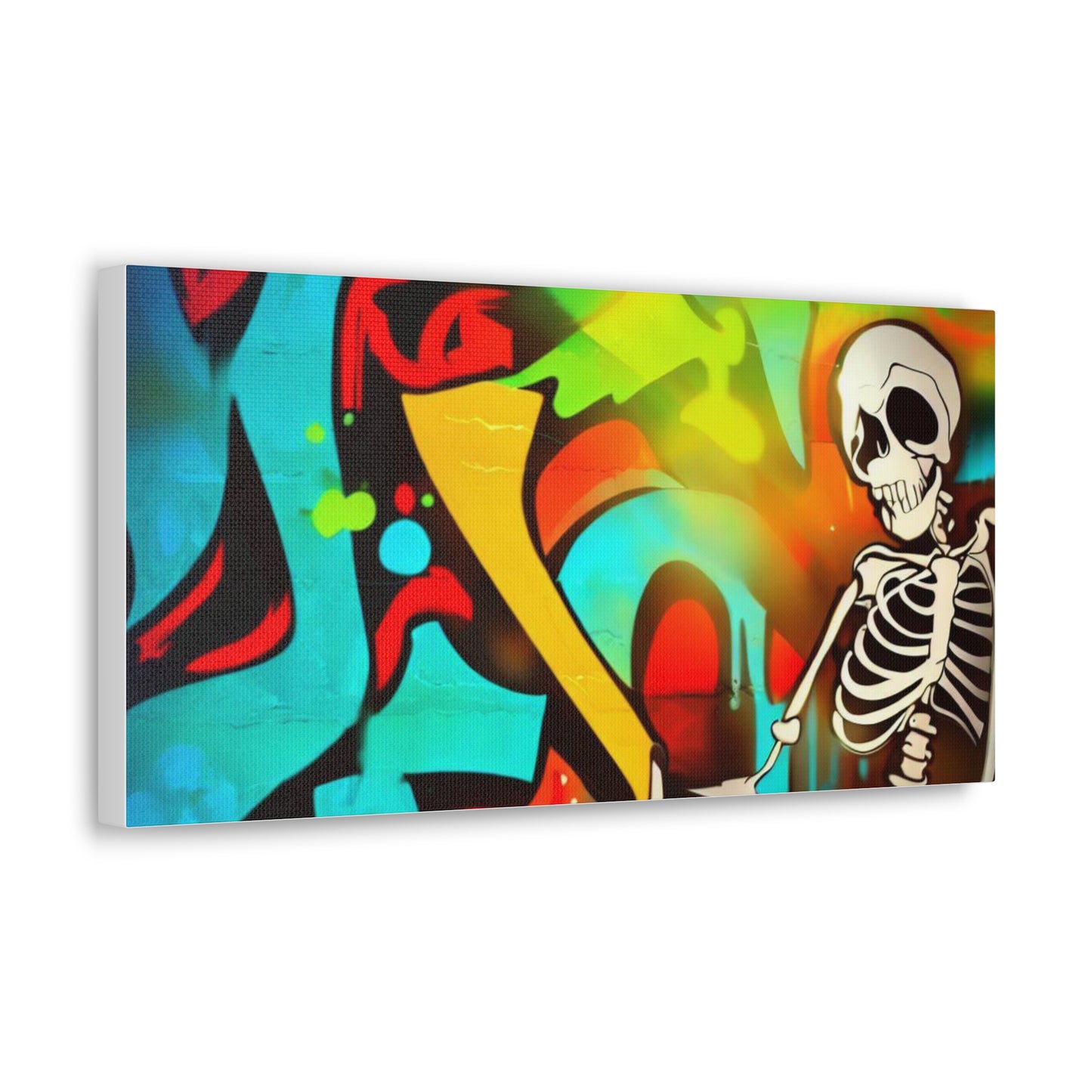 Halloween art, Skeleton canvas prints, Graffiti Halloween, Scary Halloween decor, Halloween home decor, Halloween wall, Gothic wall decor, Canvas Gallery Wraps - SaviTraviDesigns