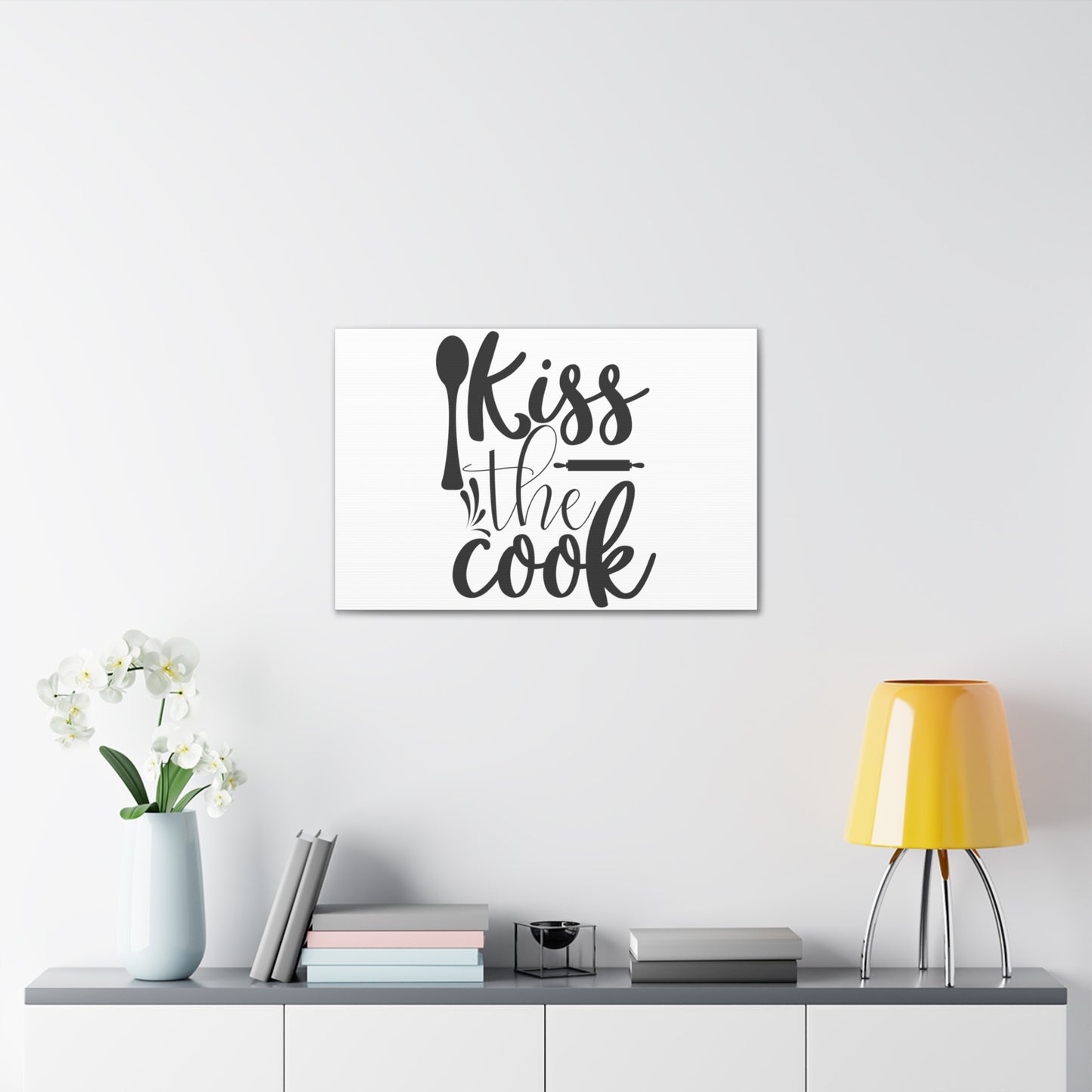 Kiss The Cook, Kitchen quote canvas prints, Kitchen wall decor quotes, Kitchen canvas art, Funny kitchen quotes on canvas, Inspirational kitchen quotes