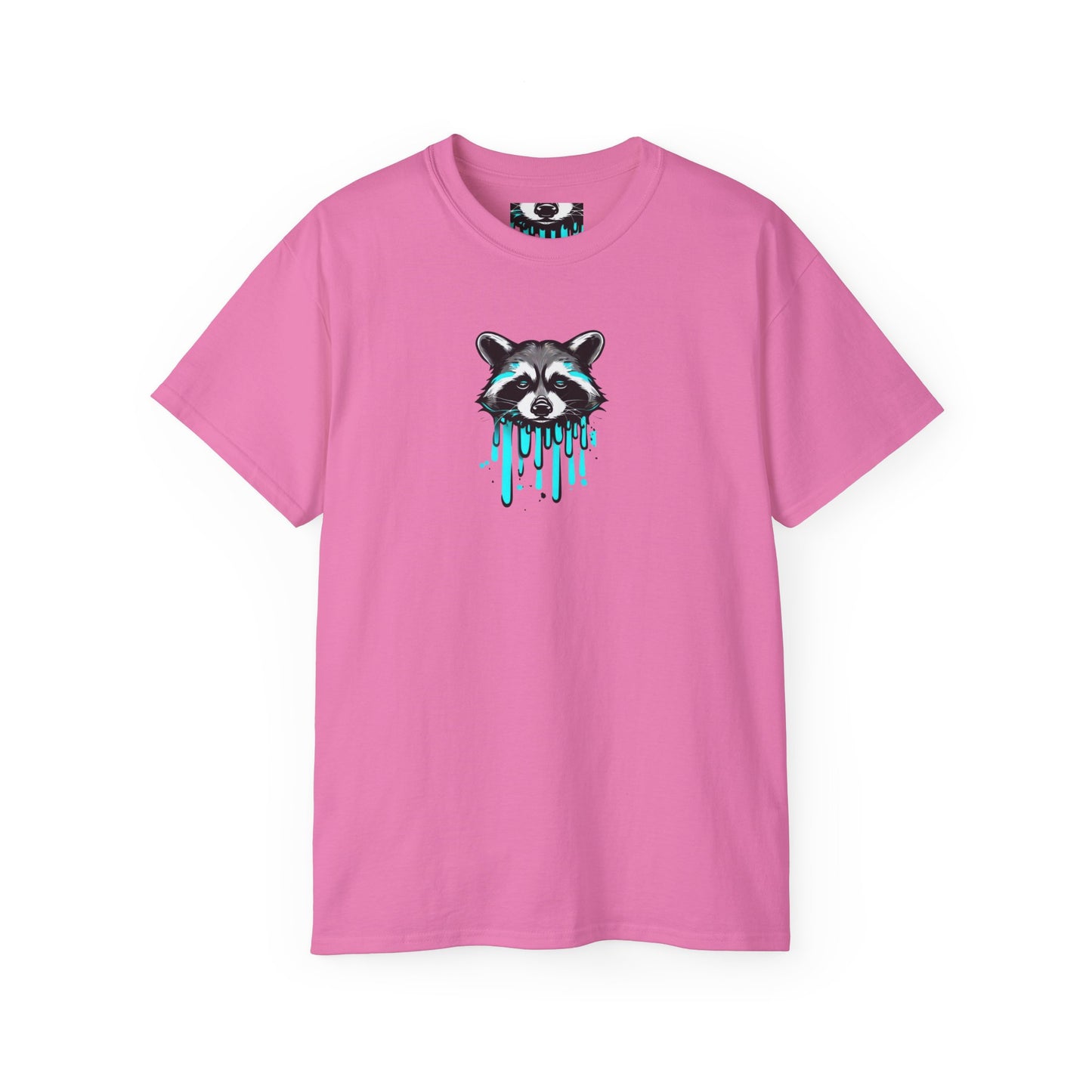 Juicy Blue Raccoon- Graffiti Print T-Shirt