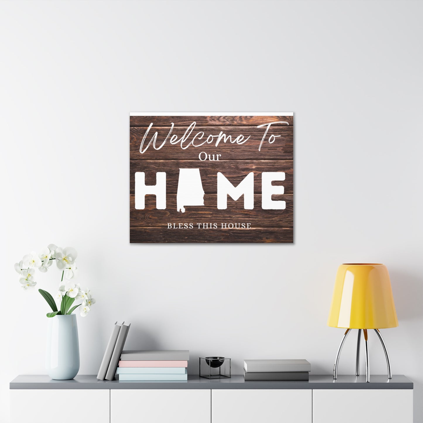 Alabama, Rustic Welcome to Our Home Sign, Our first home Sign, New Home Sign, Housewarming Gift, Personalized Home, Wood Signs, Wall Decor