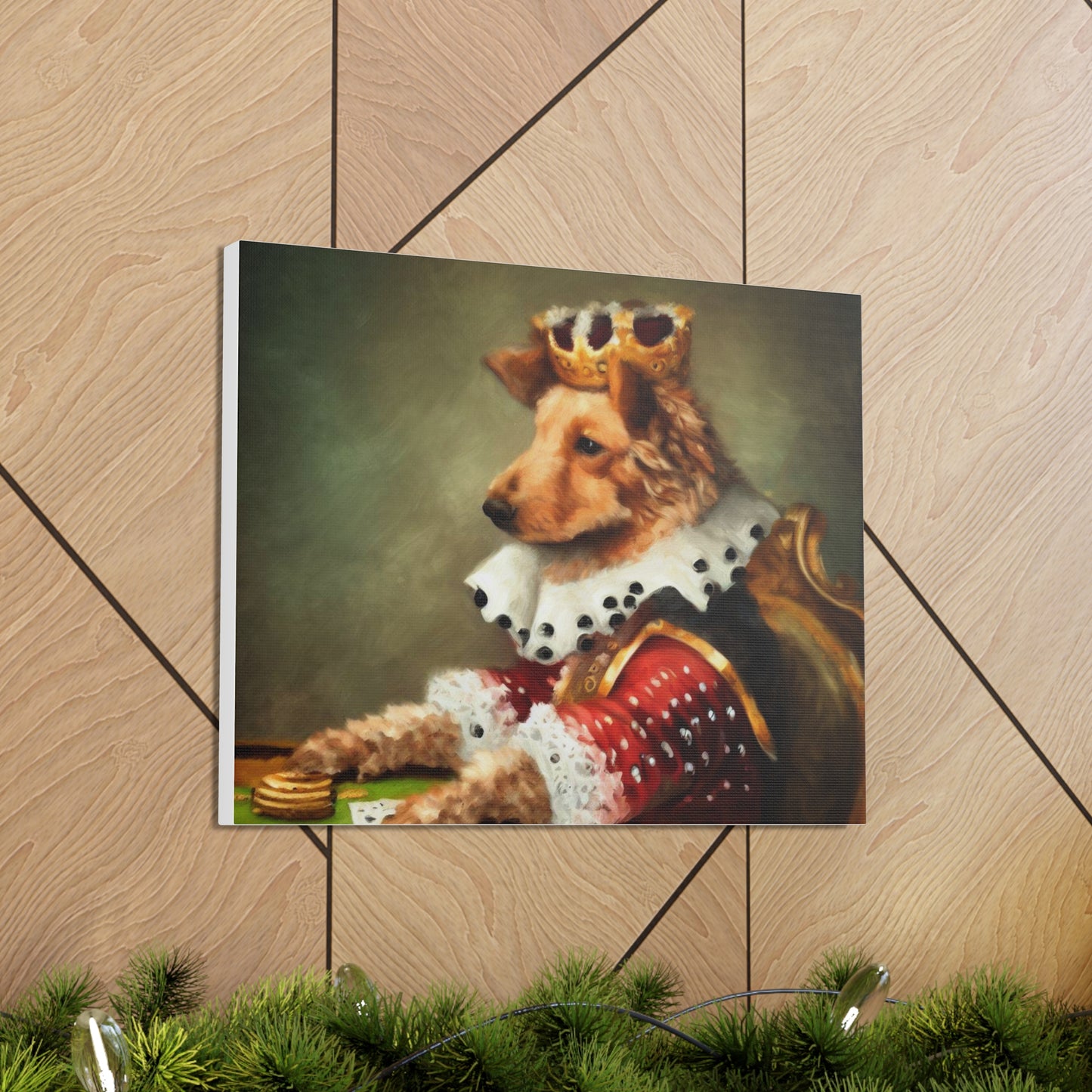 Fancy Dog, Canvas Dog Art, Dog Wall Art, Canine Canvas Art,Canvas Gallery Wraps, Pet Art, King Dog - SaviTraviDesigns