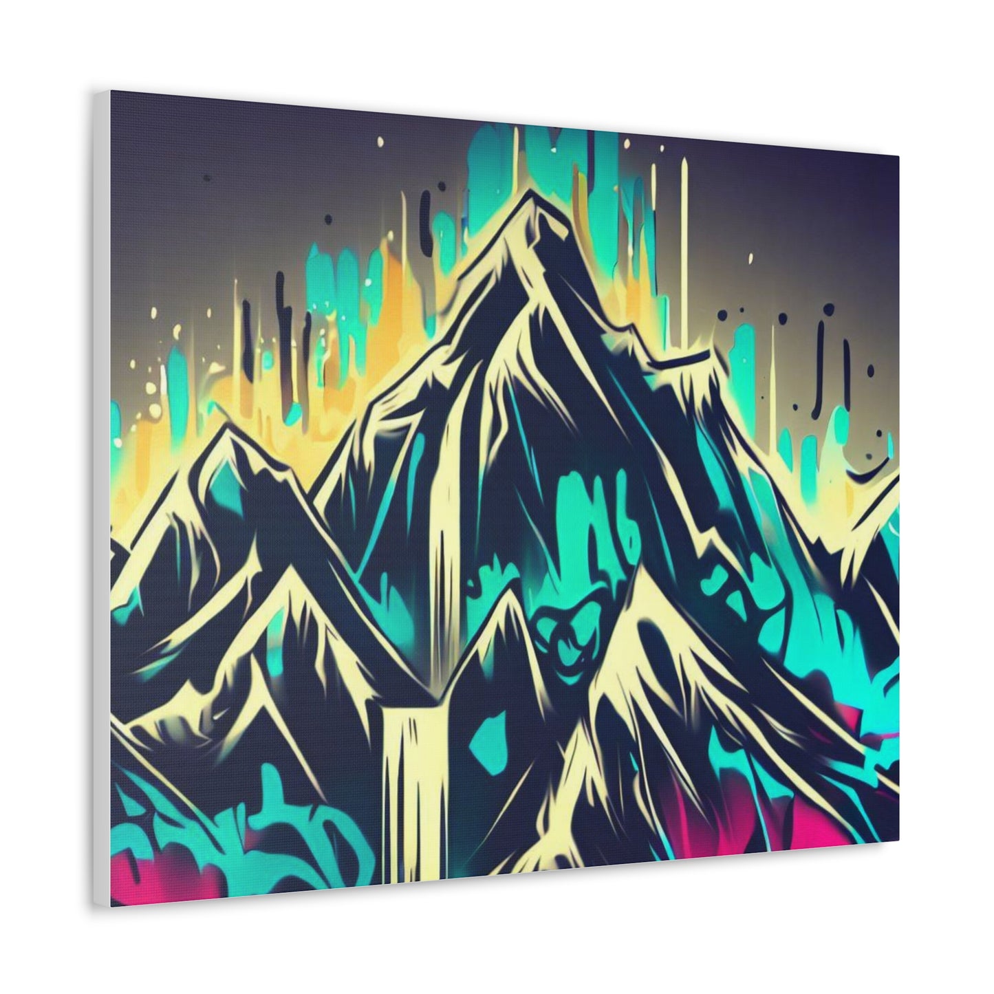 Blue Mountain, Graffiti-inspired home decor, Modern street art prints, Graffiti wall art, Street art canvas art, Graffiti artist prints - SaviTraviDesigns