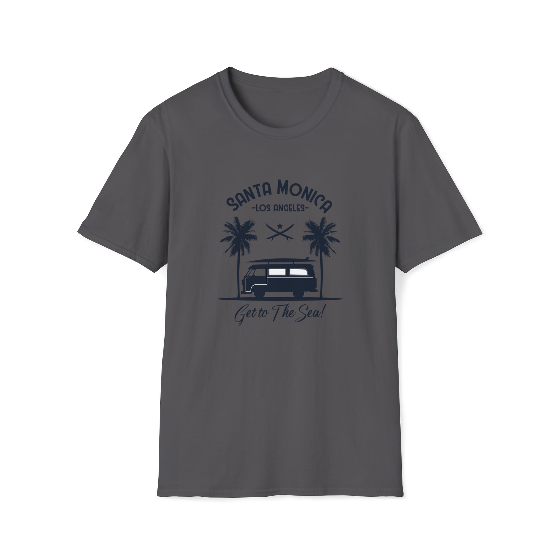 Santa Monica Surf Lifestyle |Beach Lifestyle Shirts | Summer Vibe Apparel Charcoal