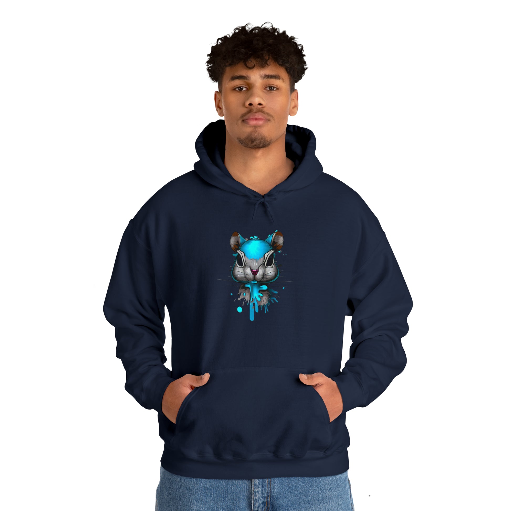 Graffiti Hoodie, Graffiti Sweatshirt,Squirrel hoodie, Urban Art Hooded Sweatshirt, Blue, - SaviTraviDesigns