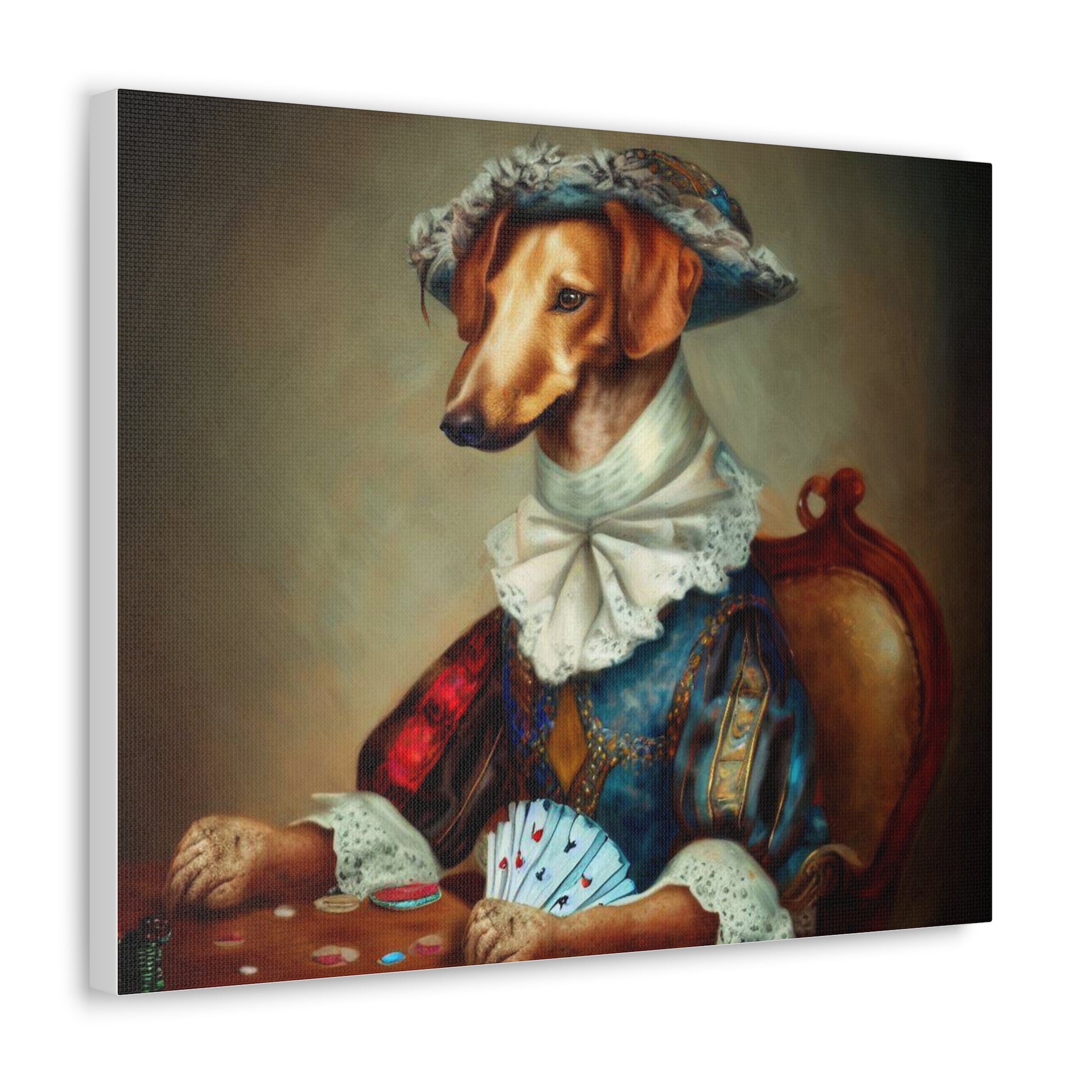 Fancy Dog, Canvas Dog Art, Dog Wall Art, Canine Canvas Art,Canvas Gallery Wraps, Pet Art, King Dog - SaviTraviDesigns