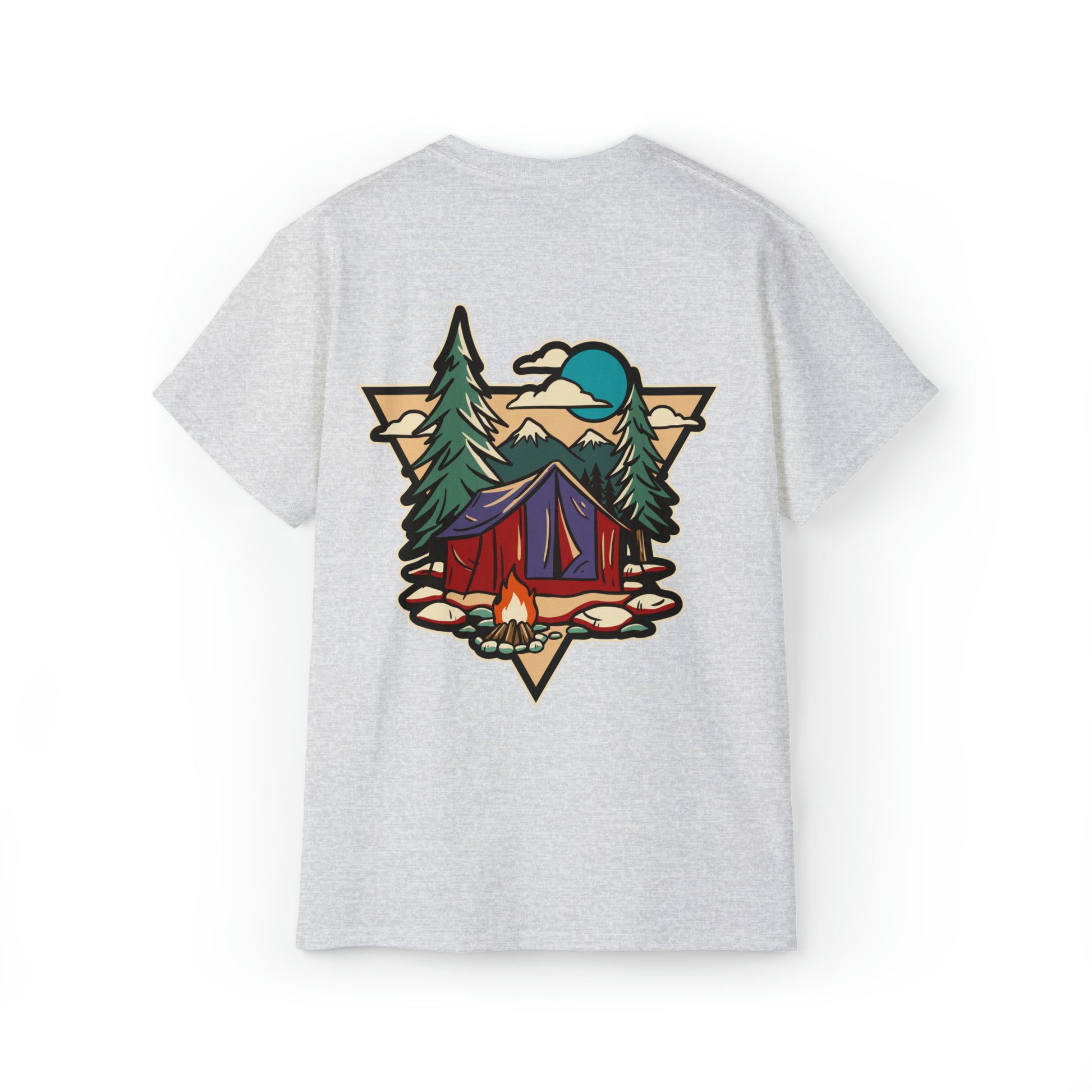 Mountain Campsite Shirt | Hiking & Camping Tee | Nature-Inspired Outdoor Apparel Ash