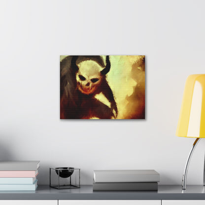 Halloween art, Demon canvas prints, Scary Halloween decor, Halloween home decor, Halloween wall, Gothic wall decor, Canvas Gallery Wraps - SaviTraviDesigns